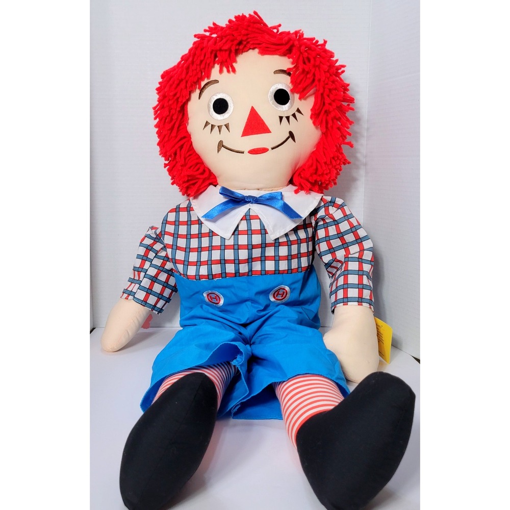 Vintage Applause Raggedy Andy Doll 36 inch Plush‎ 1988 70th Anniversary Red Hair